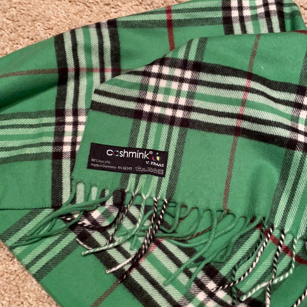 Green plaid scarf